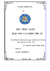 Phân tích tình hình thu ngân sách Nhà nước Việt Nam trong giai đoạn từ 2022 - 2024 | Bài thảo luận Tài chính tiền tệ