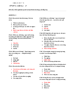 640 câu trắc nghiệm Quản trị học | Đại học Bách khoa Hà Nội