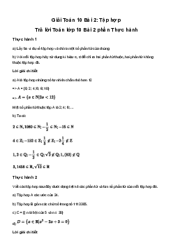 Toán 10 Bài 2: Tập hợp - Kết Nối Tri Thức
