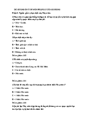 Đề trắc nghiệm ôn tập - Pháp luật đại cương | Trường Đại học Phenika