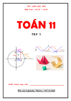 Tài liệu học tập môn Toán 11 – La Tuấn Duy (Tập 1)