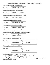 Công thức tính nhanh số đồng phân | Hoá học 12