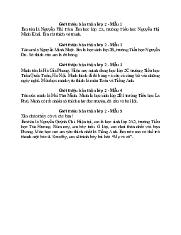 Tự giới thiệu về bản thân lớp 2 | Tập làm văn lớp 2 | Kết nối tri thức