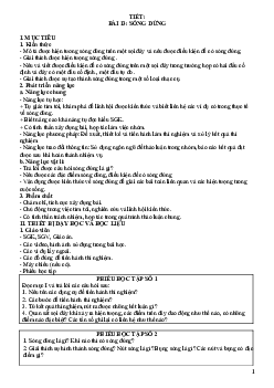 Bài 13: Sóng dừng | Giáo án Vật Lí 11 Kết nối tri thức