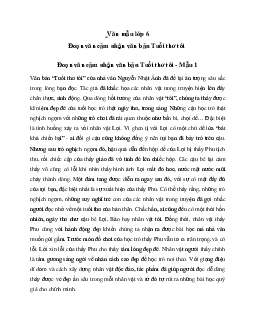 Văn mẫu lớp 6: Đoạn văn cảm nhận văn bản Tuổi thơ tôi của nhà văn Nguyễn Nhật Ánh - Chân Trời Sáng Tạo