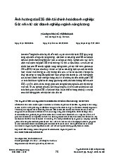 Ảnh hưởng của ESG đến tài chính hoá doanh nghiệp: Góc nhìn từ các doanh nghiệp ngành năng lượng