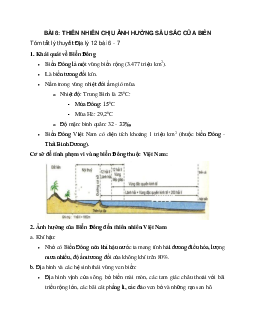 Địa Lý 12 bài 8: Thiên nhiên chịu ảnh hưởng sâu sắc của biển