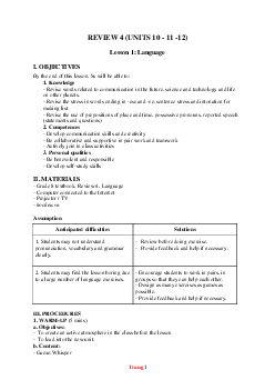 Giáo án Tiếng Anh 8 Global success Review 4 (Units 10-11-12)
