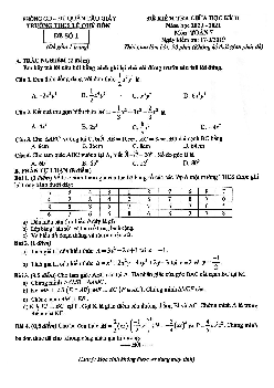 Đề thi giữa kỳ 2 Toán 7 năm 2020 – 2021 trường THCS Lê Quý Đôn – Hà Nội
