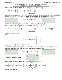 Kỹ năng cơ bản sử dụng máy tính cầm tay Casio giải nhanh Toán 10 – Phạm Phú Quốc