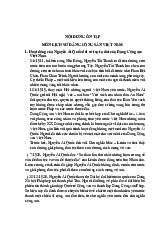 NỘI DUNG ÔN TẬP MÔN LỊCH SỬ ĐẢNG CỘNG SẢN VIỆT NAM