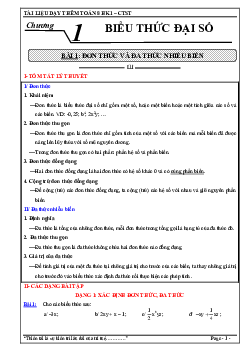 Tài liệu dạy thêm Toán 8 Chân Trời Sáng Tạo học kì 1