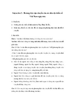 Phương tiện vận chuyển của các dân tộc thiểu số Việt Nam ngày xưa | Soạn văn 7 Cánh diều