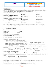 Đề Ôn Tập Giữa HK 2 Anh 10 Global 2025-2026 Có File Nghe Đáp Án-Đề 5