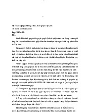 Bài tập Tự luận môn Tố tụng dân sự - Luật Kinh Tế | Trường Đại học Mở Hà Nội