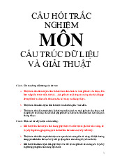 Bản sao Câu hỏi ôn tập trắc nghiệm môn Cấu trúc dữ liệu và giải thuật | Trường đại học kinh doanh và công nghệ Hà Nội