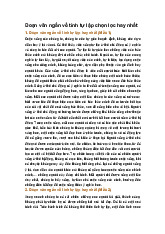 Đoạn văn ngắn về tính tự lập chọn lọc hay nhất