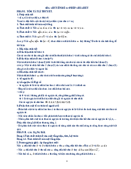 Tài liệu dạy thêm – học thêm chuyên đề phép chia hết