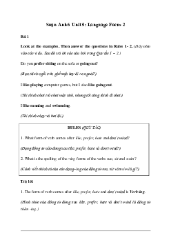 Giải Tiếng Anh 6 Unit 5: Language Focus 2 - Friends Plus