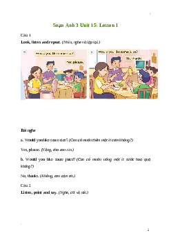 Giải Tiếng Anh lớp 3 Unit 15: Lesson 1 | Global Success