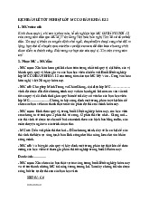 KỊCH BẢN LỄ TỐT NGHIỆP LỚP MC CƠ BẢN KHOÁ 13