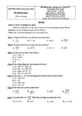 Đề cuối kỳ 1 Toán 8 năm 2024 – 2025 trường THCS Nguyễn Trãi – TP HCM