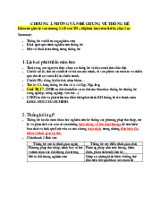 Tóm tắt kiến ​​thức Nguyên lý thống kê | Đại học Lao động - Xã hội