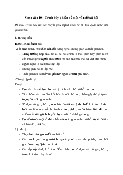 Soạn bài Trình bày ý kiến về một vấn đề xã hội -  Ngữ Văn 10 Chân trời sáng tạo