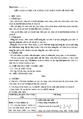 Giáo Án Dạy Thêm Đại Số 7 Sách Mới Học Kì 1