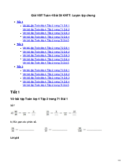 Vở bài tập Toán lớp 4 Bài 59: Luyện tập chung Kết nối tri thức