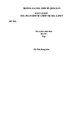 Bài Tập Lớn môn Kinh Tế Chính Trị Mác-Lênin | Trường Đại học Kinh tế Quốc dân