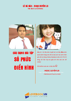 Các dạng bài tập số phức điển hình – Lê Bá Bảo, Vũ Ngọc Huyền Toán 12