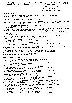 Đề thi học sinh giỏi cấp quận (Quận 2-TP Hồ Chí Minh) vòng 2 môn Tiếng Anh 9 năm học 2016-2017