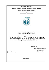 Tài liệu học tập Nghiên Cứu Marketing | Đại học Kinh tế kỹ thuật công nghiệp