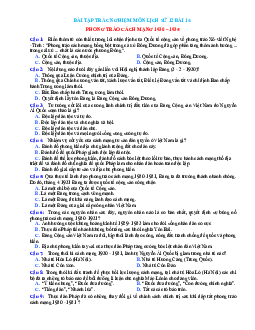 Trắc nghiệm Sử 12 bài 14 có đáp án: Phong trào cách mạng 1930-1935