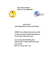 Bài tập lớn môn lịch sử đảng cộng sản Việt Nam | Học viện Hành chính Quốc gia