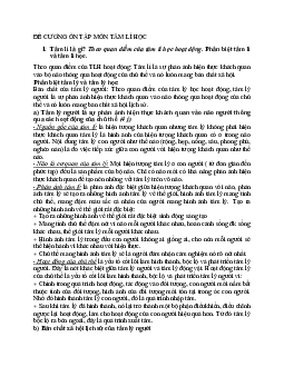 Đề cương ôn tập