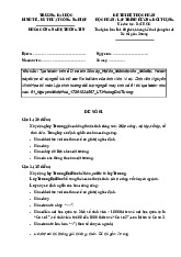 Đề Thi Hết Học Phần: Lập Trình Hướng Đối Tượng - Đề Số 01 | Đại học Kinh tế kỹ thuật công nghiệp