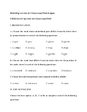 Đề thi học kỳ 1 môn Tiếng Anh lớp 8 năm học 2024 - 2025 | Bộ sách I Learn Smart World