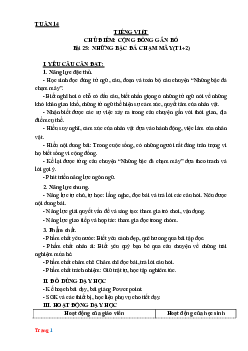 Giáo án Tiếng Việt 3 Kết nối tri thức tuần 14