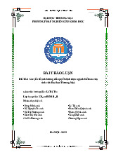 Nghiên cứu các yếu tố ảnh hưởng lựa chọn ngành Kế toán | Bài thảo luận phương pháp nghiên cứu khoa học