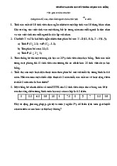 Đề thi Xác suất thống kê lần 3 kỳ hè năm học 2020-2021 | Trường Đại học Công nghệ, Đại học Quốc gia Hà Nội