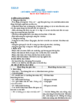 Giáo án Tiếng Việt 3 Kết nối tri thức tuần 19