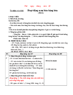 Giáo án Tự nhiên và xã hội 2 sách Chân trời sáng tạo (Cả năm)| Tuần 12