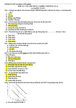 Đáp án câu hỏi trắc nghiệm chương 5, 6 môn Kinh tế vĩ mô