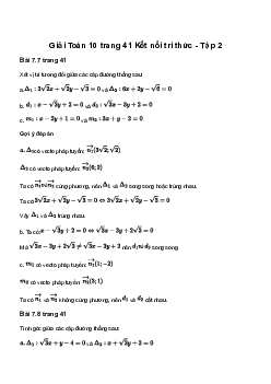 Toán 10 Bài 20: Vị trí tương đối giữa hai đường thẳng. Góc và khoảng cách - Kết Nối Tri Thức