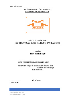 Báo cáo về biến đổi khí hậu
