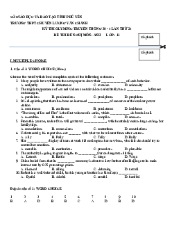 Kỳ thi OLYMPIC truyền thống 30 - 4  Lần thứ 24 đề thi đề nghị môn Tiếng ANh lớp 11