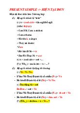 Present simple -> Hiện tại đơn - Tiếng Anh cơ sở (FL1128) | Trường Đại học Bách khoa Hà Nội