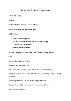 Giải Tiếng Anh 6 Unit 8: Getting Started | Global Success